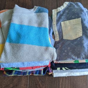Lot of 11 toddler boys size 4T long sleeve shirts.
